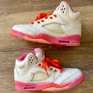 Nike Air Jordan 5 Retro | WHITE•PINKSICLE•SAFETY ORANGE | W 6.5/Y 4.5